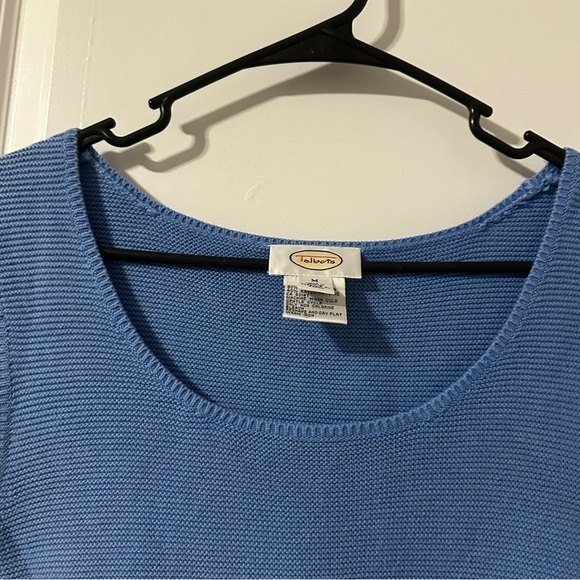 Vintage Talbots Blue Sweater Vest Women’s Size Medium Japan Made Preppy Spring - Picture 4 of 15